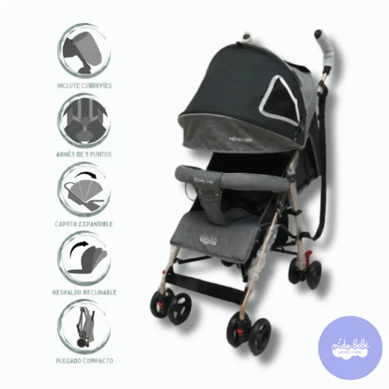 GENERICO - Coche Bastón Deportivo «MENDOZA» Gray