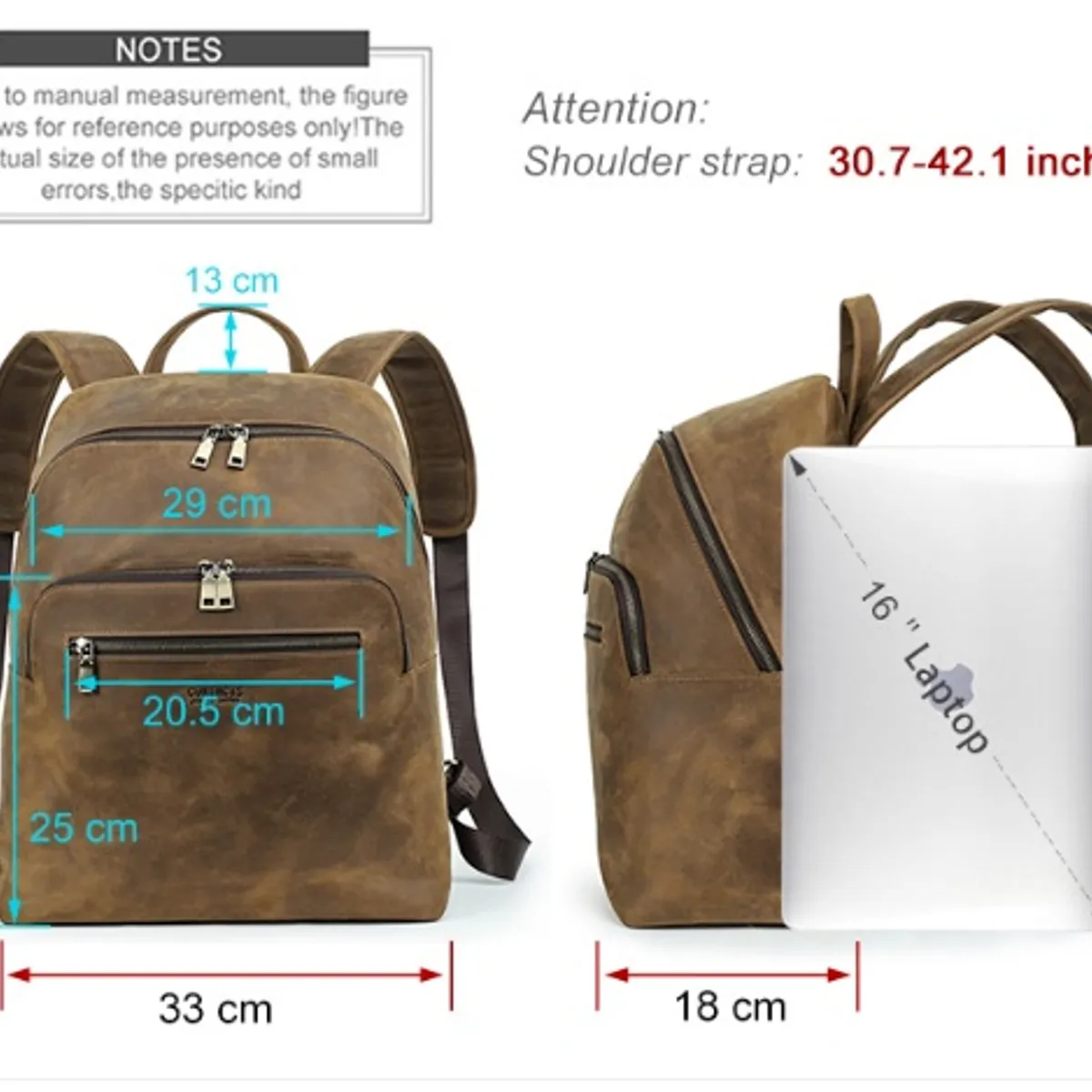 CONTACT - Mochila Vintage de Cuero Genuino Contacts MB235