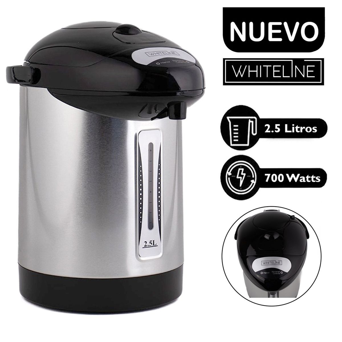 WHITELINE - Termohervidor Whiteline 2.5 Litros