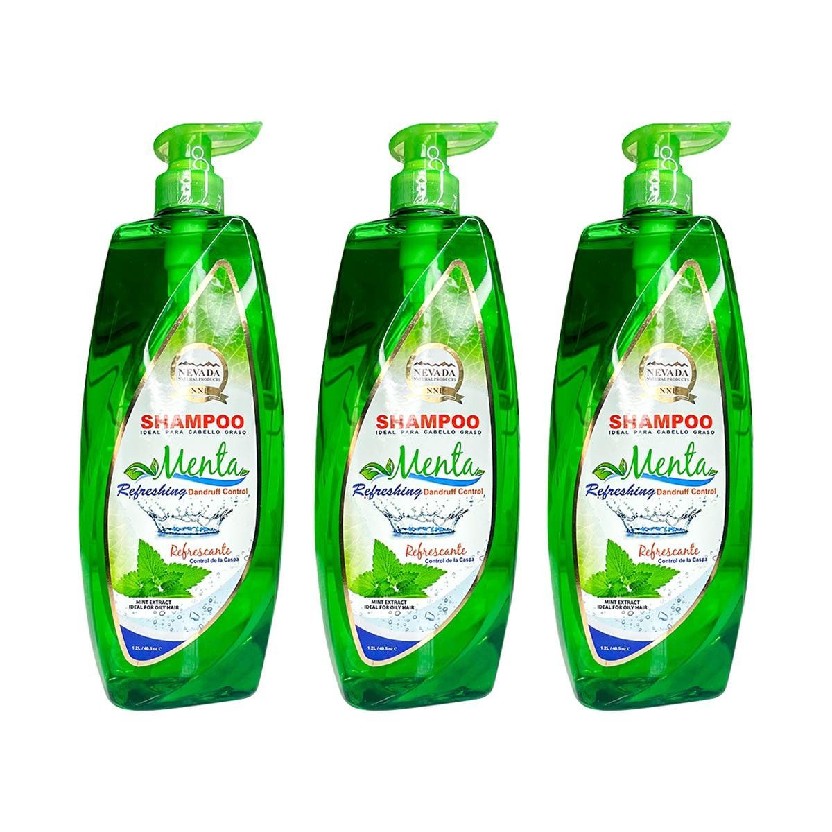 NEVADA NATURAL PRODUCTS - Shampoo Extracto De Menta Nevada 12Lt 3 Unidades