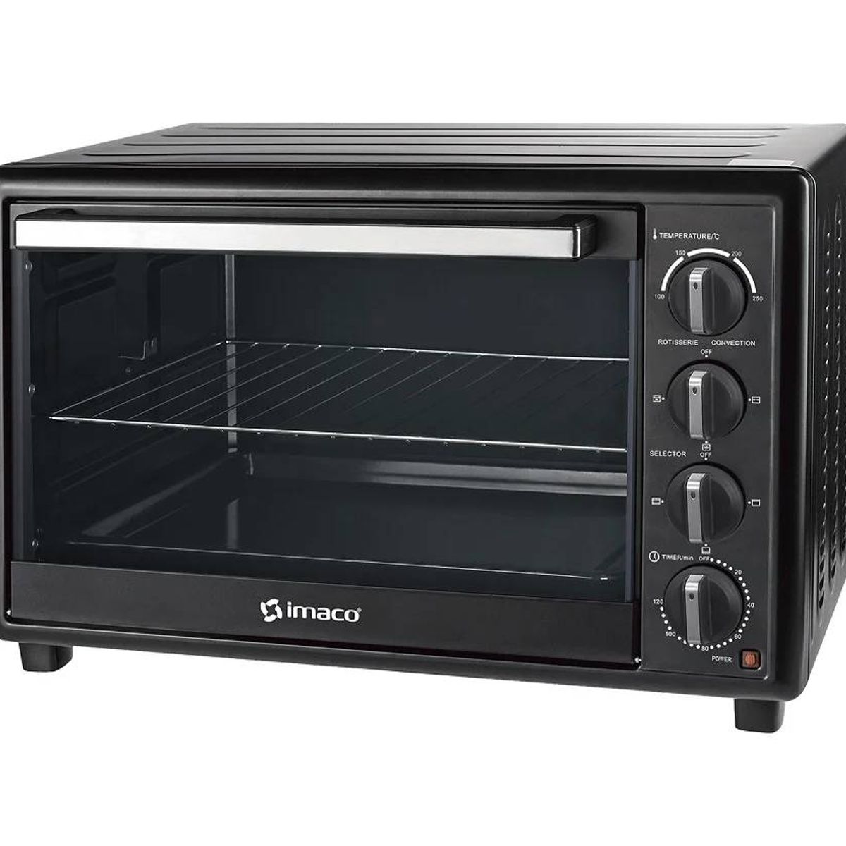 IMACO - Horno Eléctrico Negro 46L Rosticero Imaco  HEB 46R