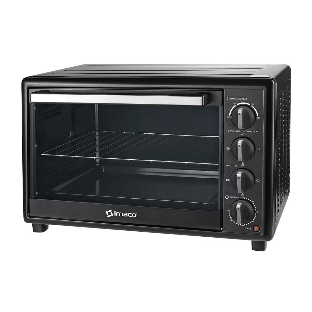 IMACO - Horno Eléctrico Negro 46L Rosticero Imaco  HEB 46R