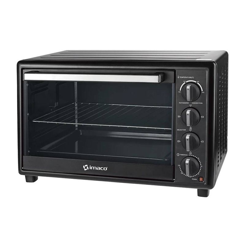 IMACO - Horno Eléctrico Negro 46L Rosticero Imaco  HEB 46R