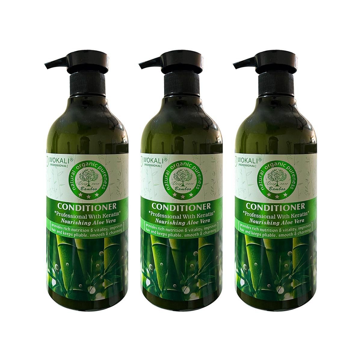 WOKALI - Acondicionador De Bamboo Wokali 550ml 3 Unidades