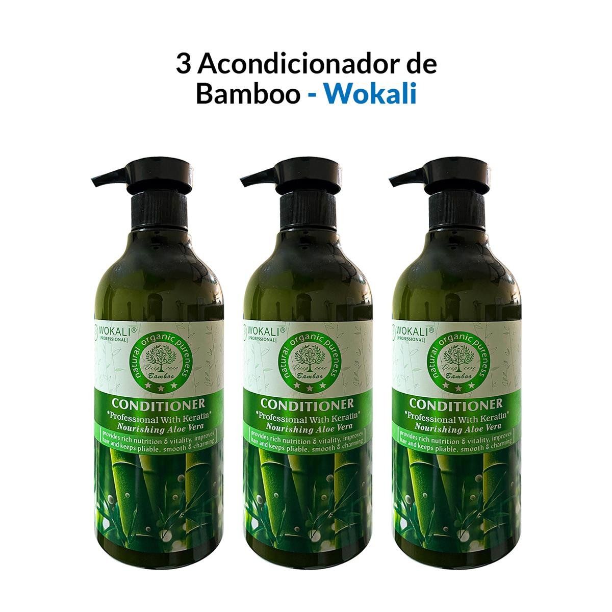 WOKALI - Acondicionador De Bamboo Wokali 550ml 3 Unidades