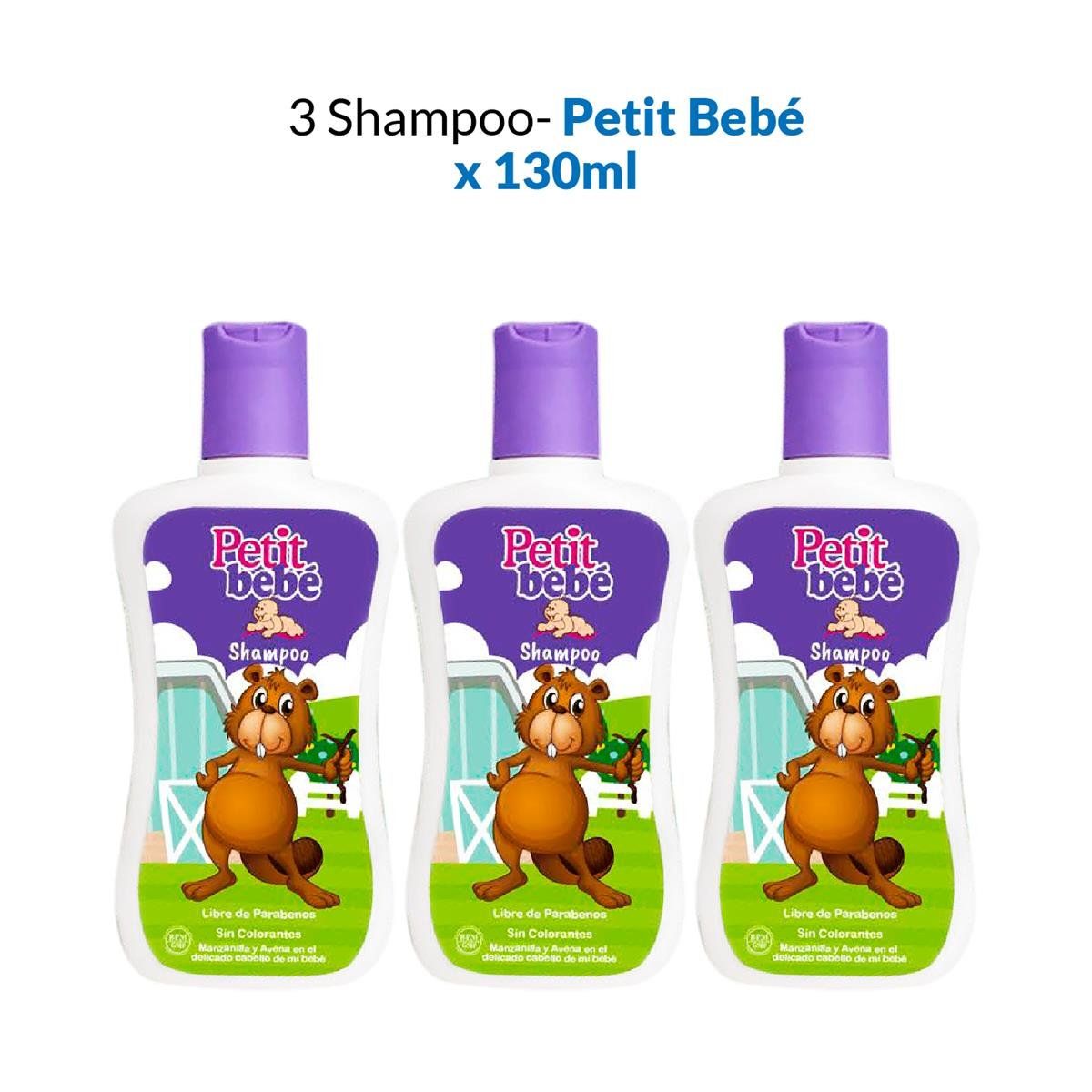 GENERICO - Shampoo Petit Bebé 130ml 3 Unidades
