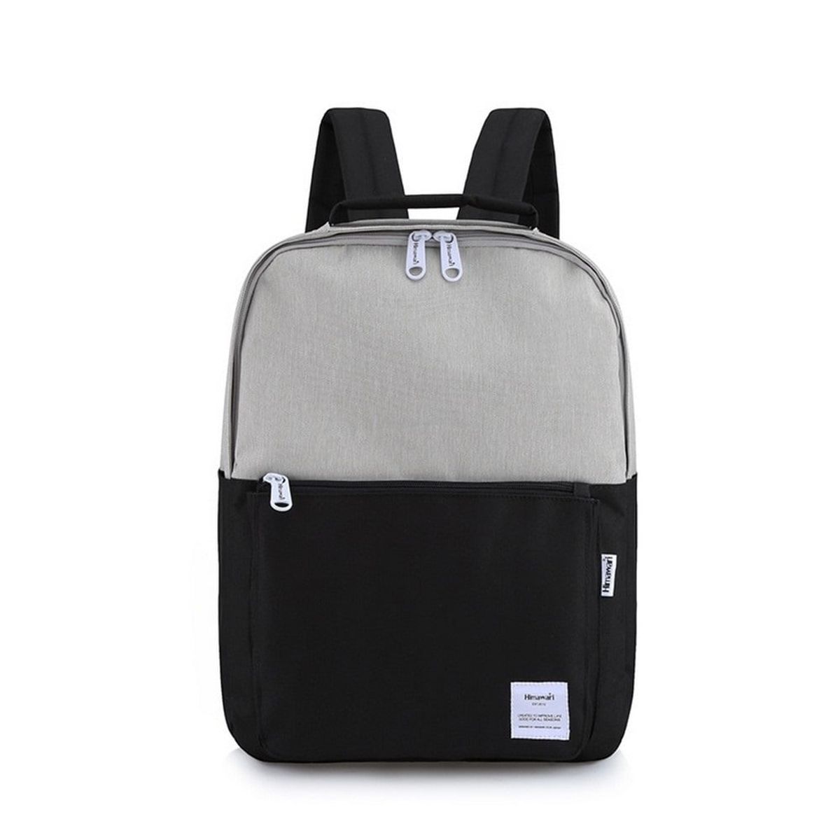 HIMAWARI - Himawari - Mochila escolar o de viaje porta Laptop Gris y Negro