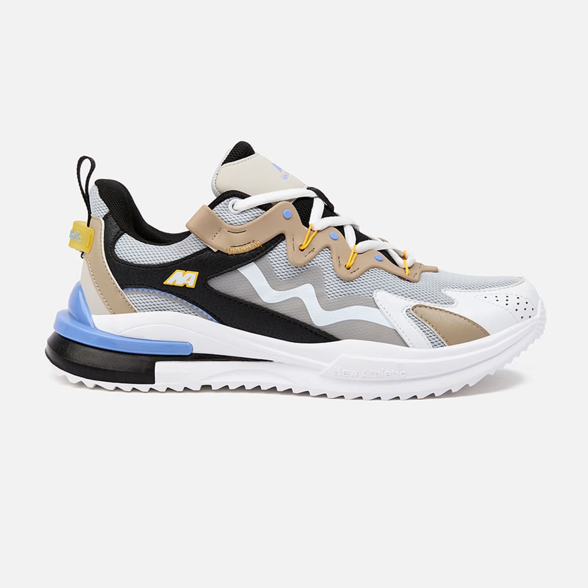 NEW ATHLETIC - Zapatillas New Athletic Lifestyle Rubbing126 Gris Con Negro Hombre