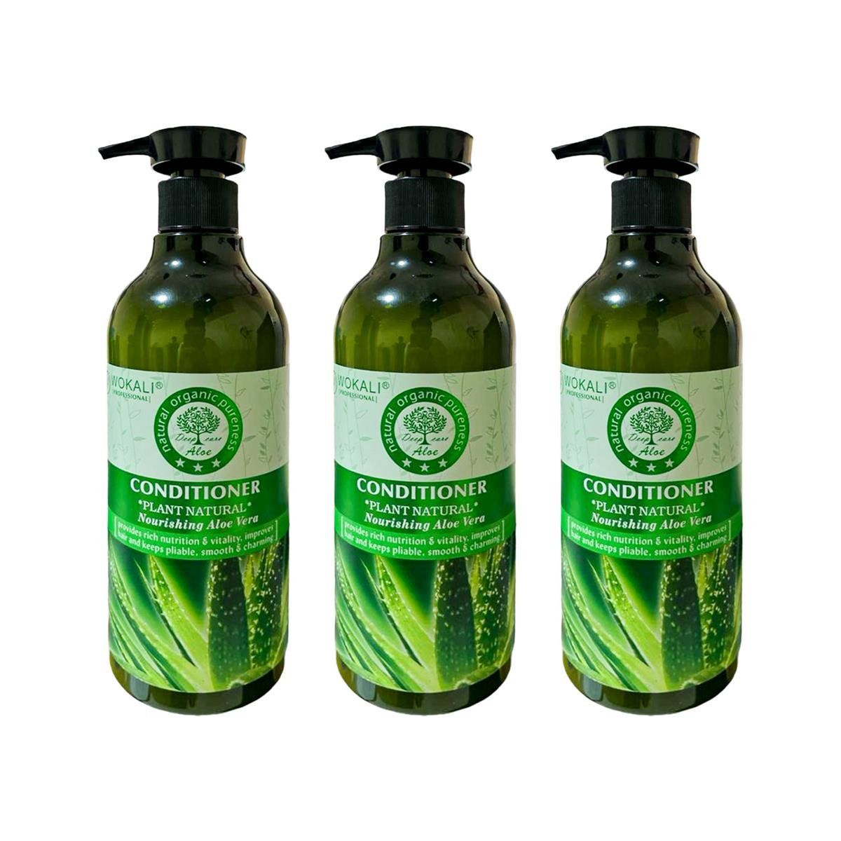 WOKALI - Acondicionador De Aloe Vera Wokali 550ml 3 Unidades