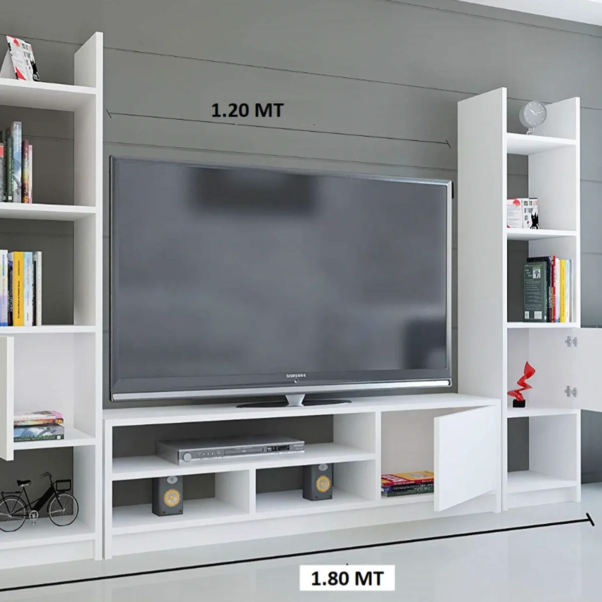 NACION MUEBLES - CENTRO DE ENTRETENIMIENTO ITALIA COLOR BLANCO NM