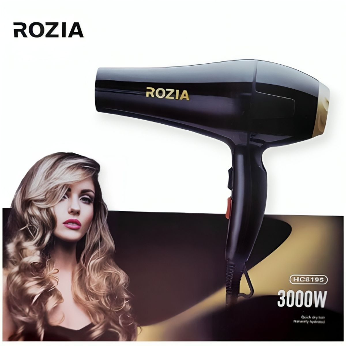 GENERICO - Secadora Pro de Cabello ROZIA de 3000W con 2 Velocidades 3 Ajustes de Temperatura