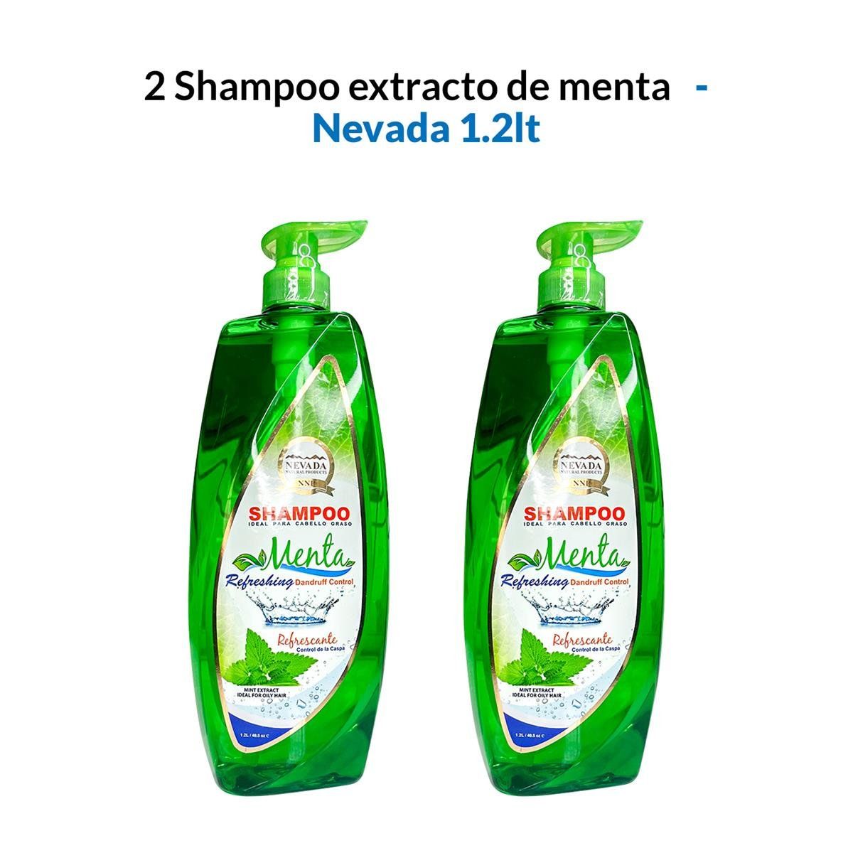 NEVADA NATURAL PRODUCTS - Shampoo Extracto De Menta Nevada 12Lt 2 Unidades
