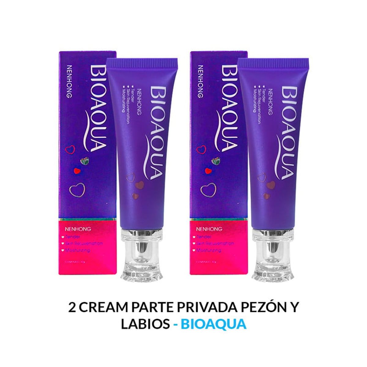 BIOAQUA - CREMA BLANQUEADORA DE PARTES INTIMAS BIOAQUA NENHONG 2 Unidades