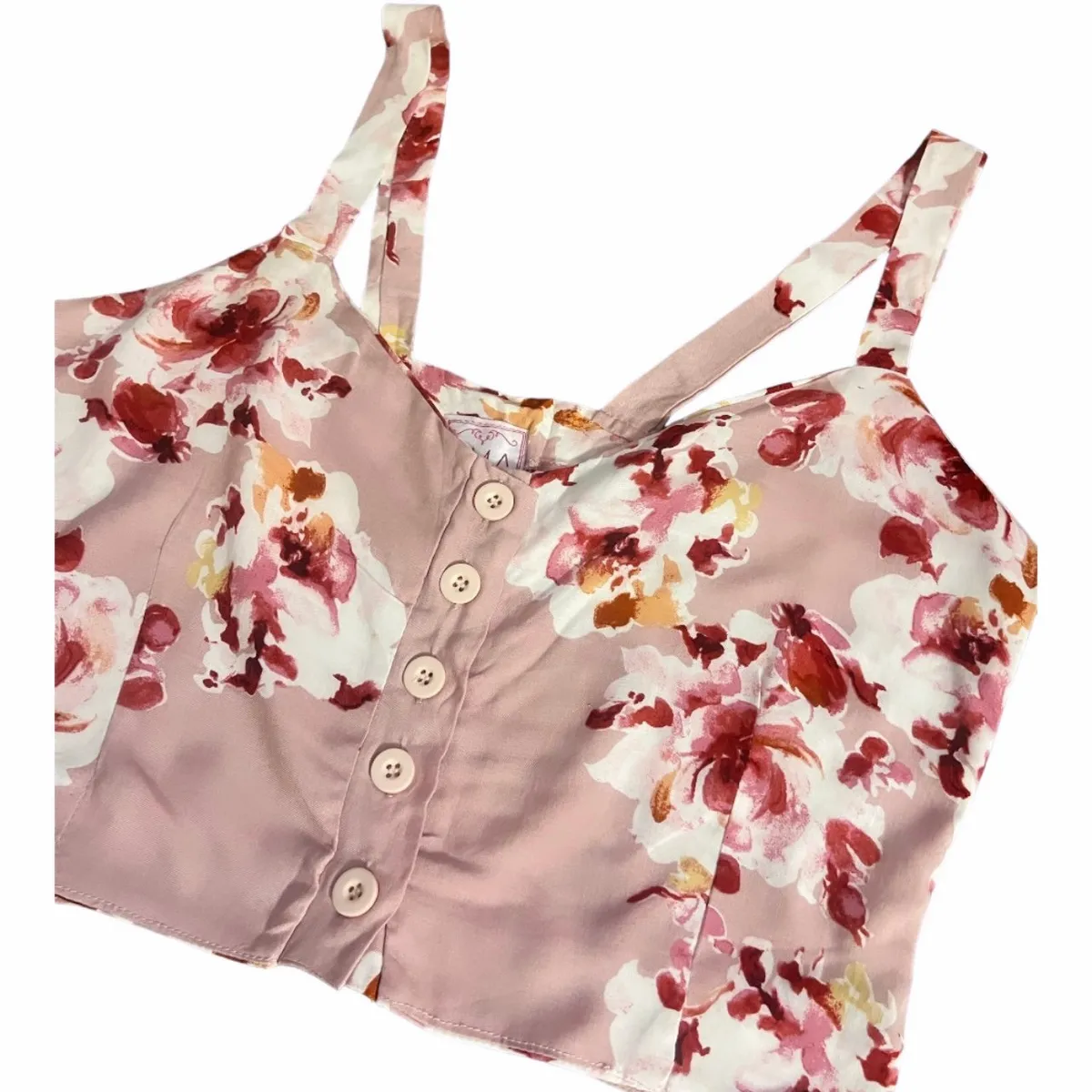 AMA OUTFITTERS - TOP TIRAS FLOREADO TANIA