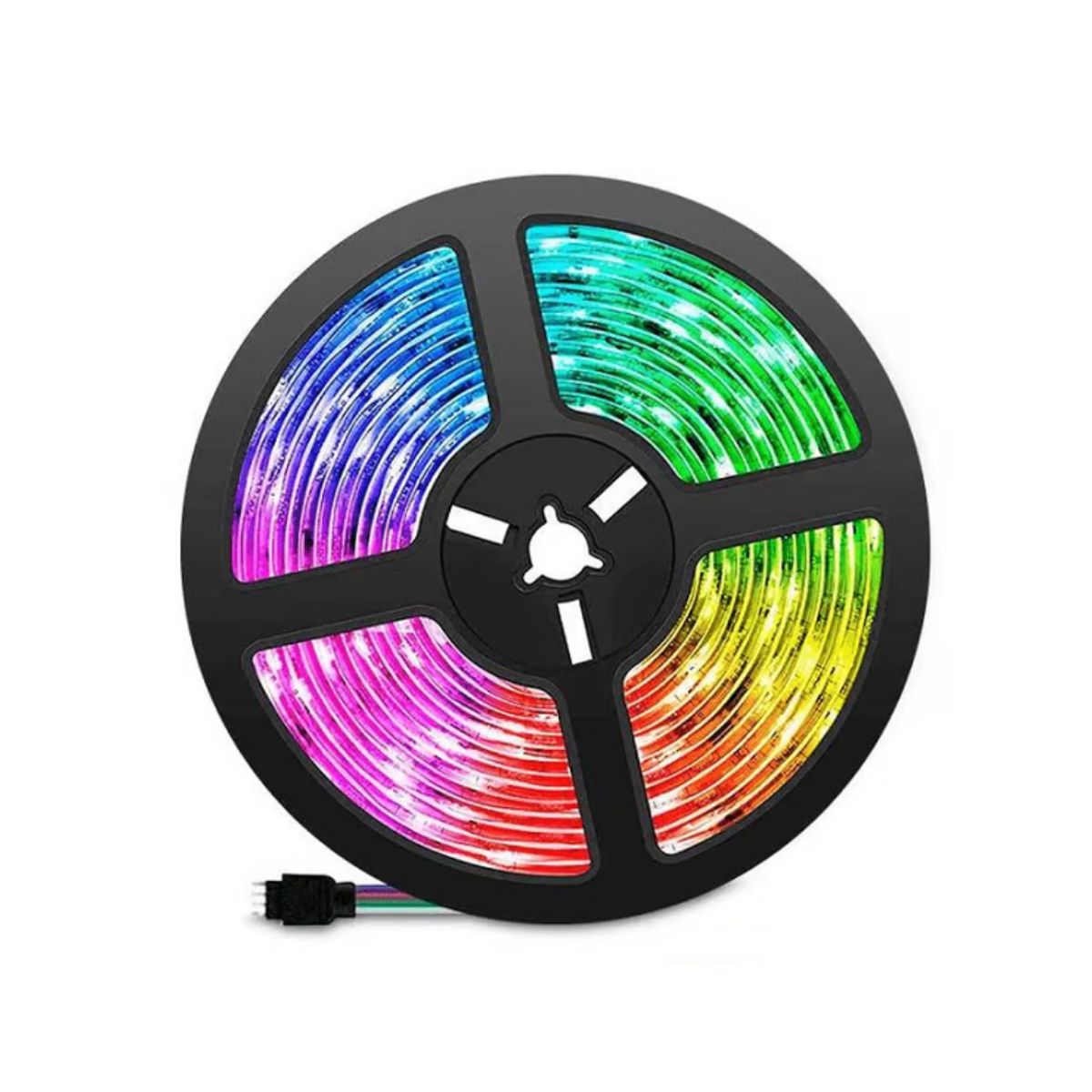 GENERICO - Cinta Led RGB 2835  Control Remoto + Fuente Adaptador KIT 3M