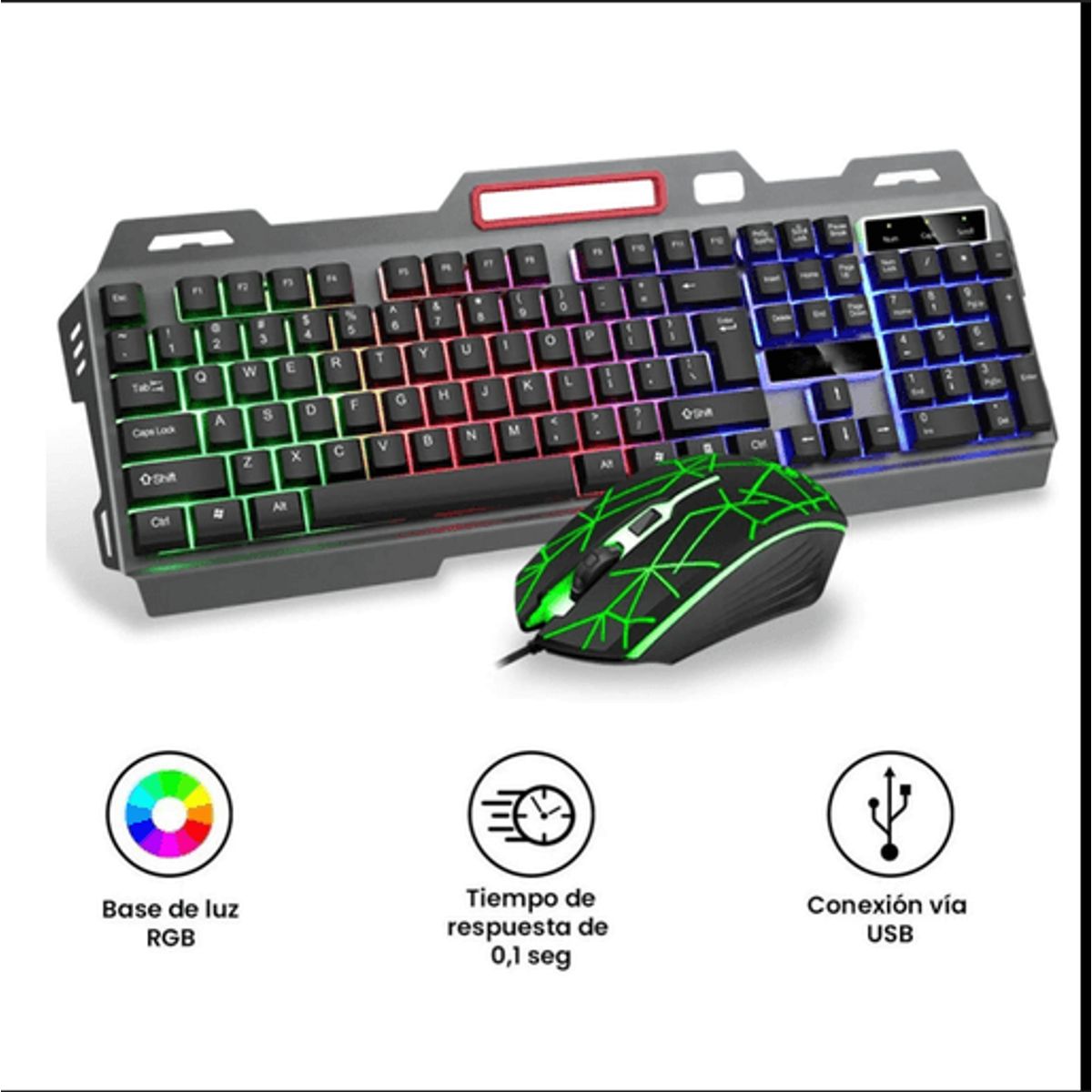 GENERICO - Kit Teclado Y Mouse Gamer Retroiluminado