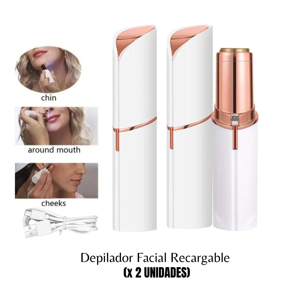 OEM - Depilador Facial Recargable x 2 unidades