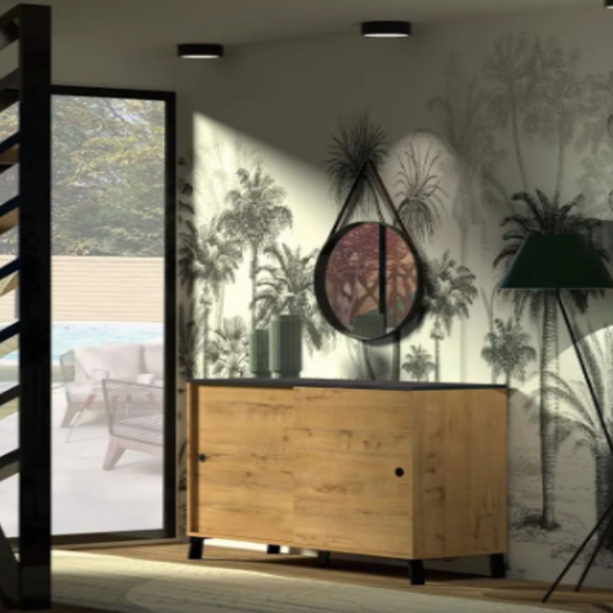 NACION MUEBLES - APARADOR GRECIA 2 PUERTAS COLOR DUNA NM