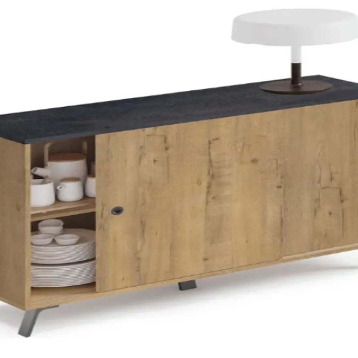 NACION MUEBLES - APARADOR GRECIA 2 PUERTAS COLOR DUNA NM