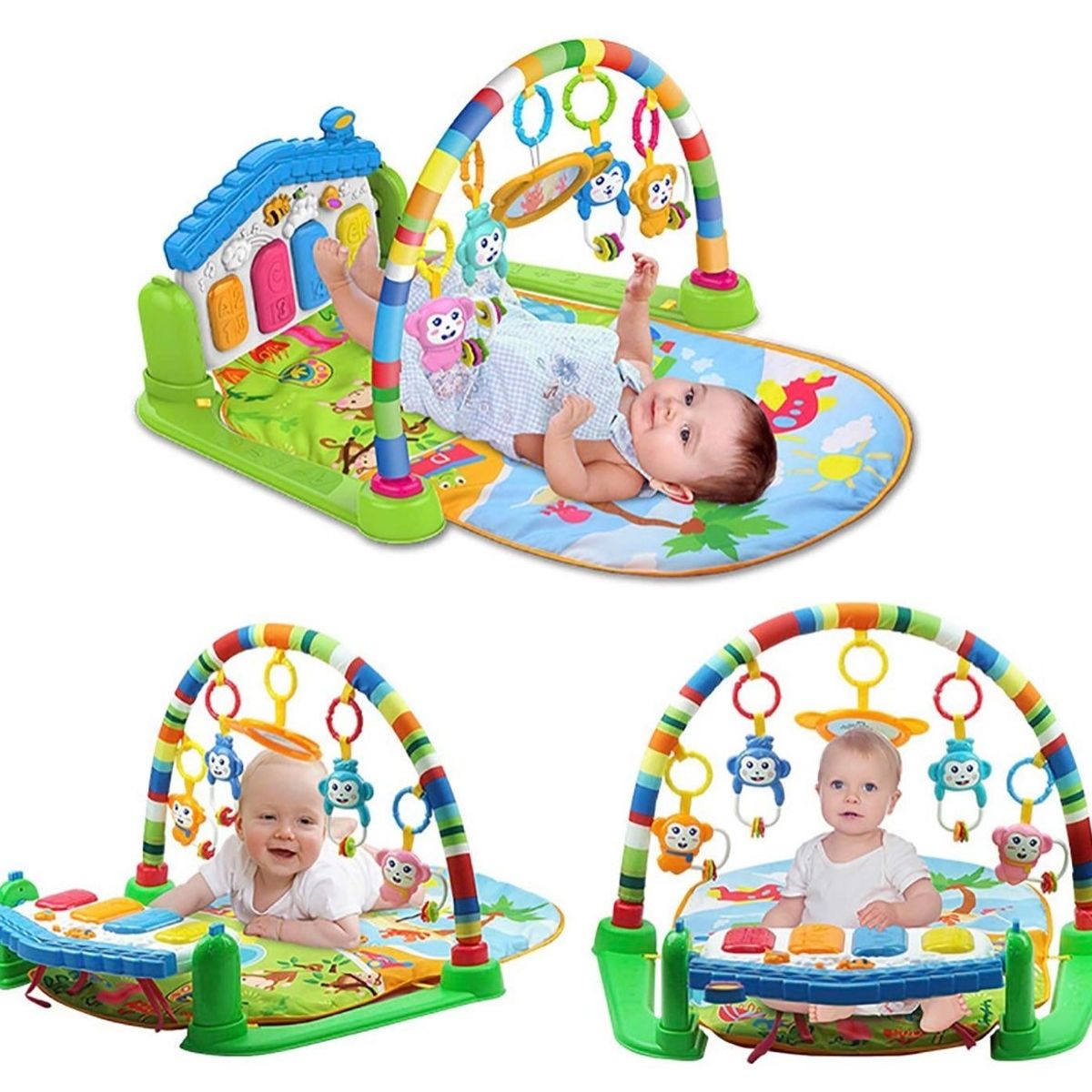 HUANGER - Gimnasio Piano Grande Musical y Luces Para Bebés