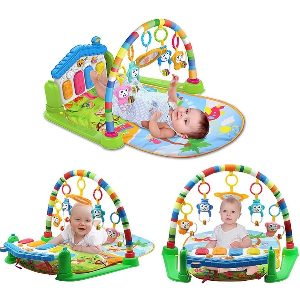 HUANGER - Gimnasio Piano Grande Musical y Luces Para Bebés