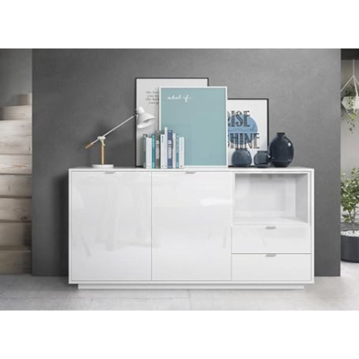 NACION MUEBLES - APARADOR SALAMANCA COLOR BLANCO NM