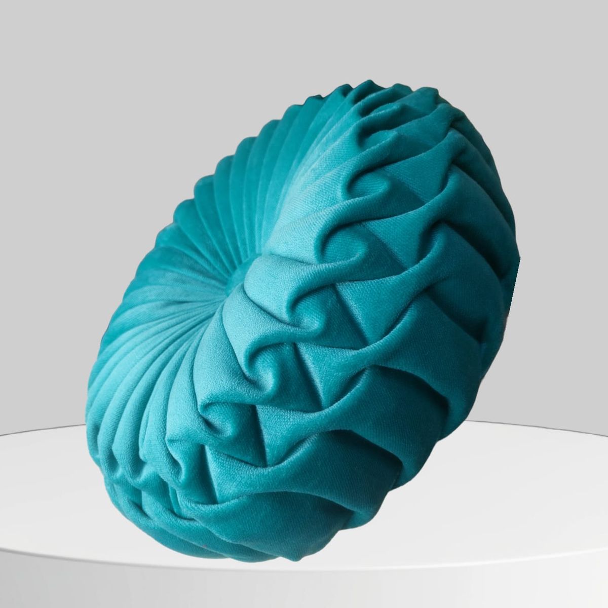 GENERICO - Cojín Decorativo Zenith Redondo Turquesa