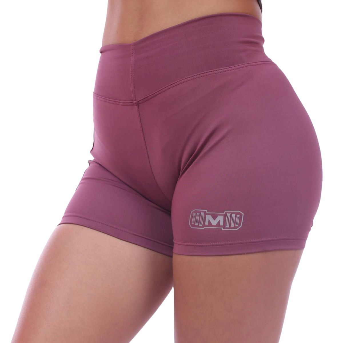 M MUSCLE MUSEUM - Short Pantaloneta con Bolsillo Lateral Color Palo Rosa para Mujer