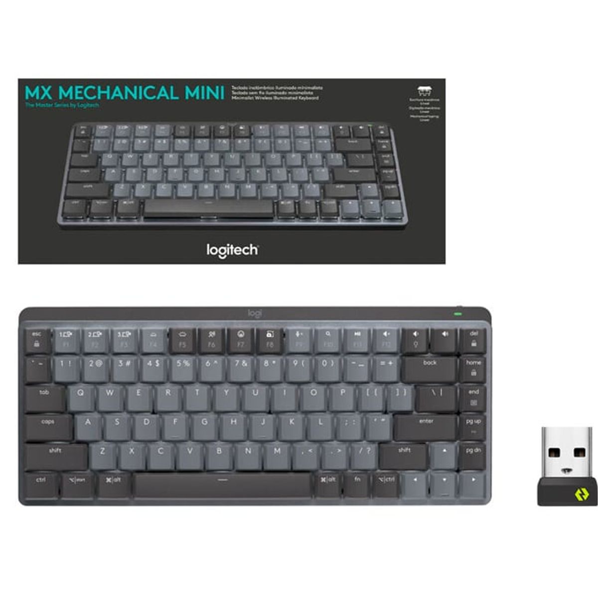 LOGITECH - TECLADO LOGITECH MX MECHANICAL MINI WIRELESSBT ILUMINATED BLACK