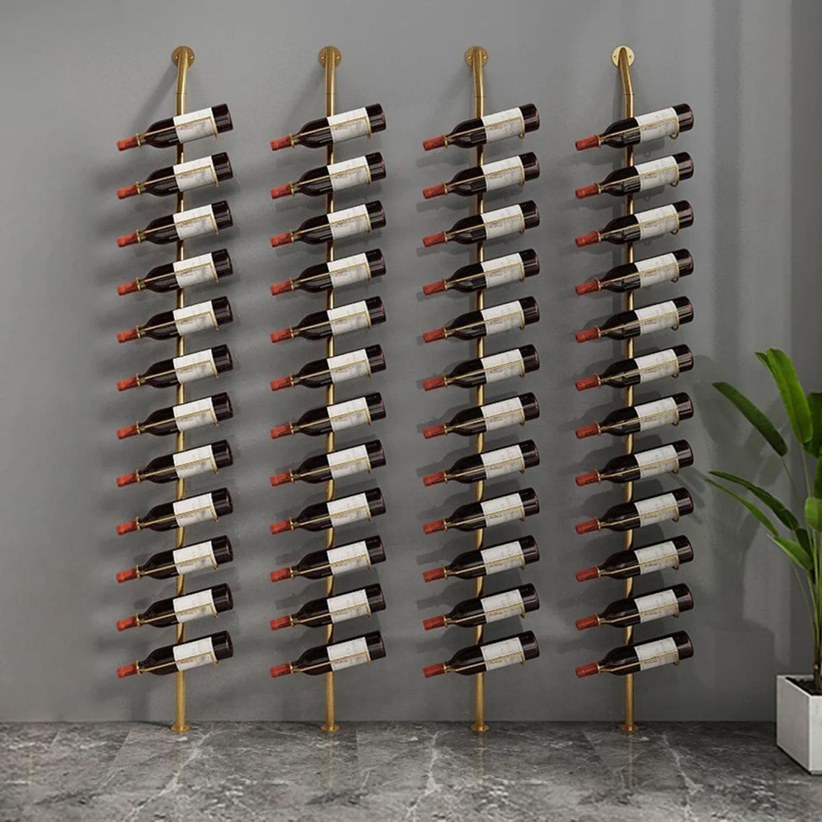 VENTITAS HOME - Bar Botellero 1 Rack Wine Ventitas Home Dorado