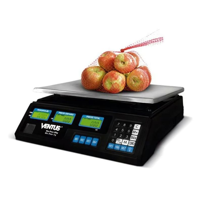 VENTUS - Balanza Digital Ventus Plana 40kg