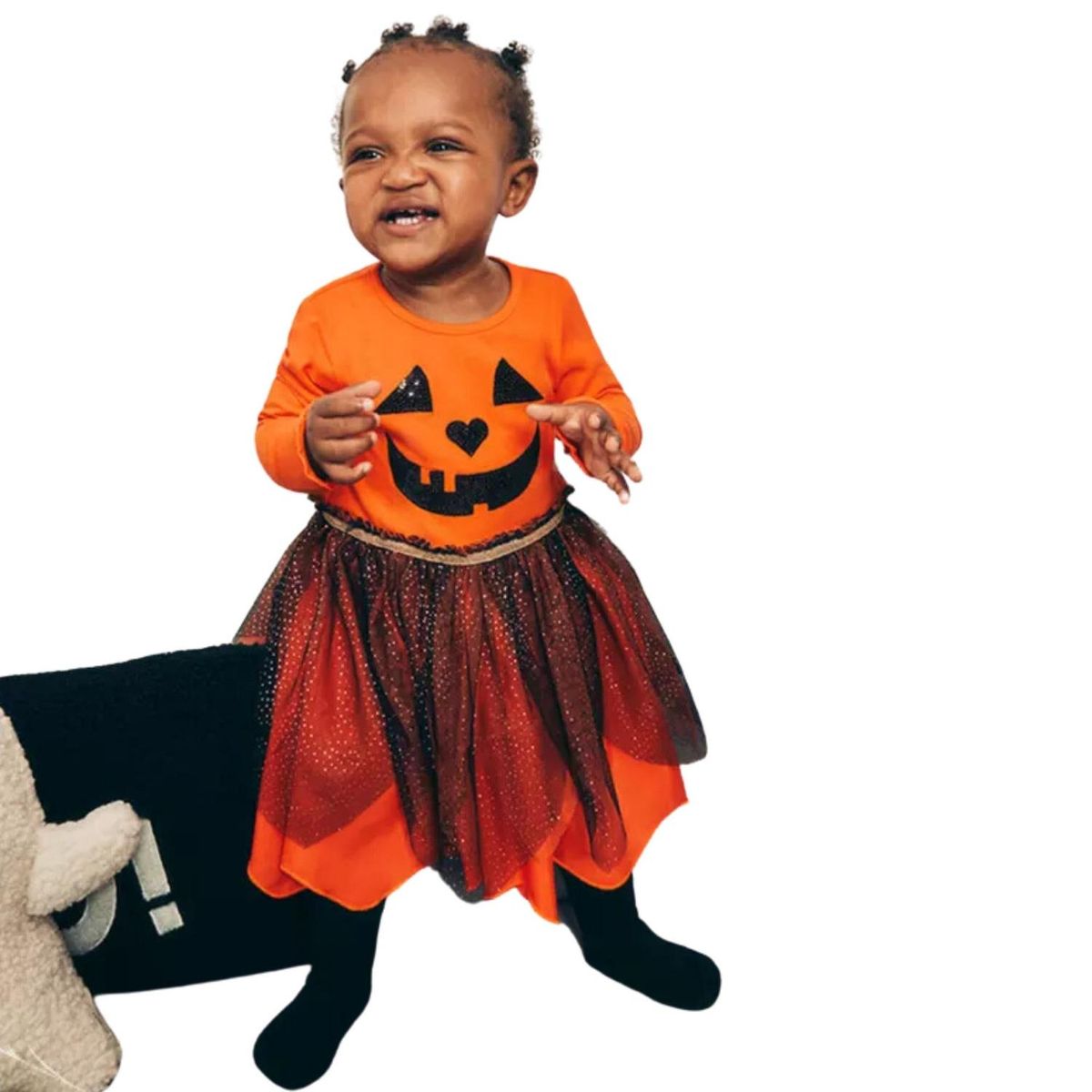 GENERICO - Vestido Disfraz de Calabaza con tutu 5-6 años