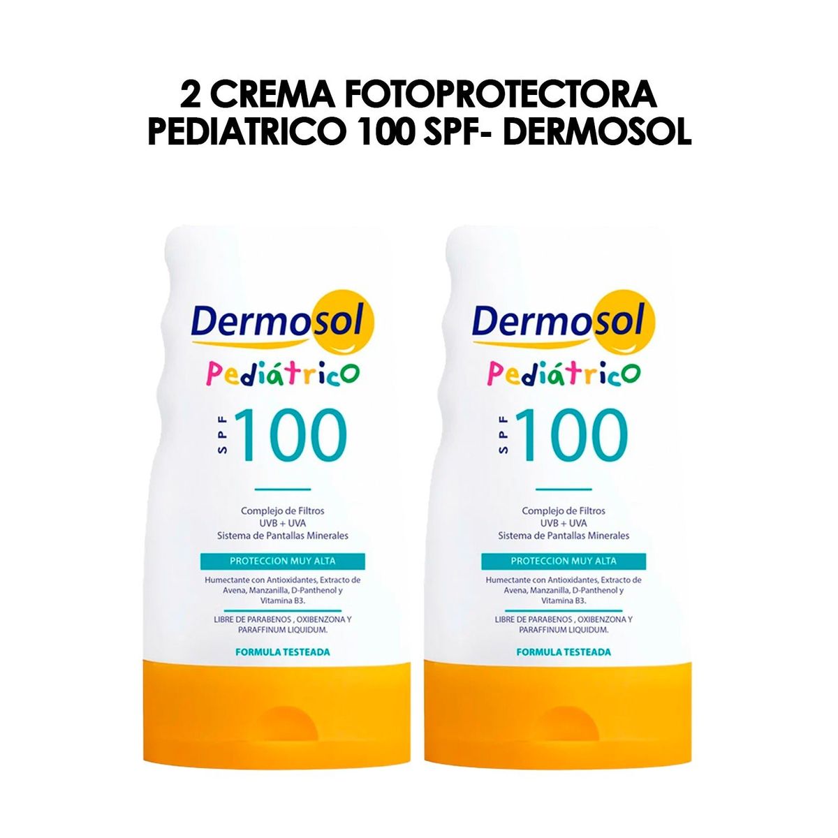 GENERICO - Crema Fotoprotectora Pediatrico 100 Spf Dermosol 60Gr 2 Unidades