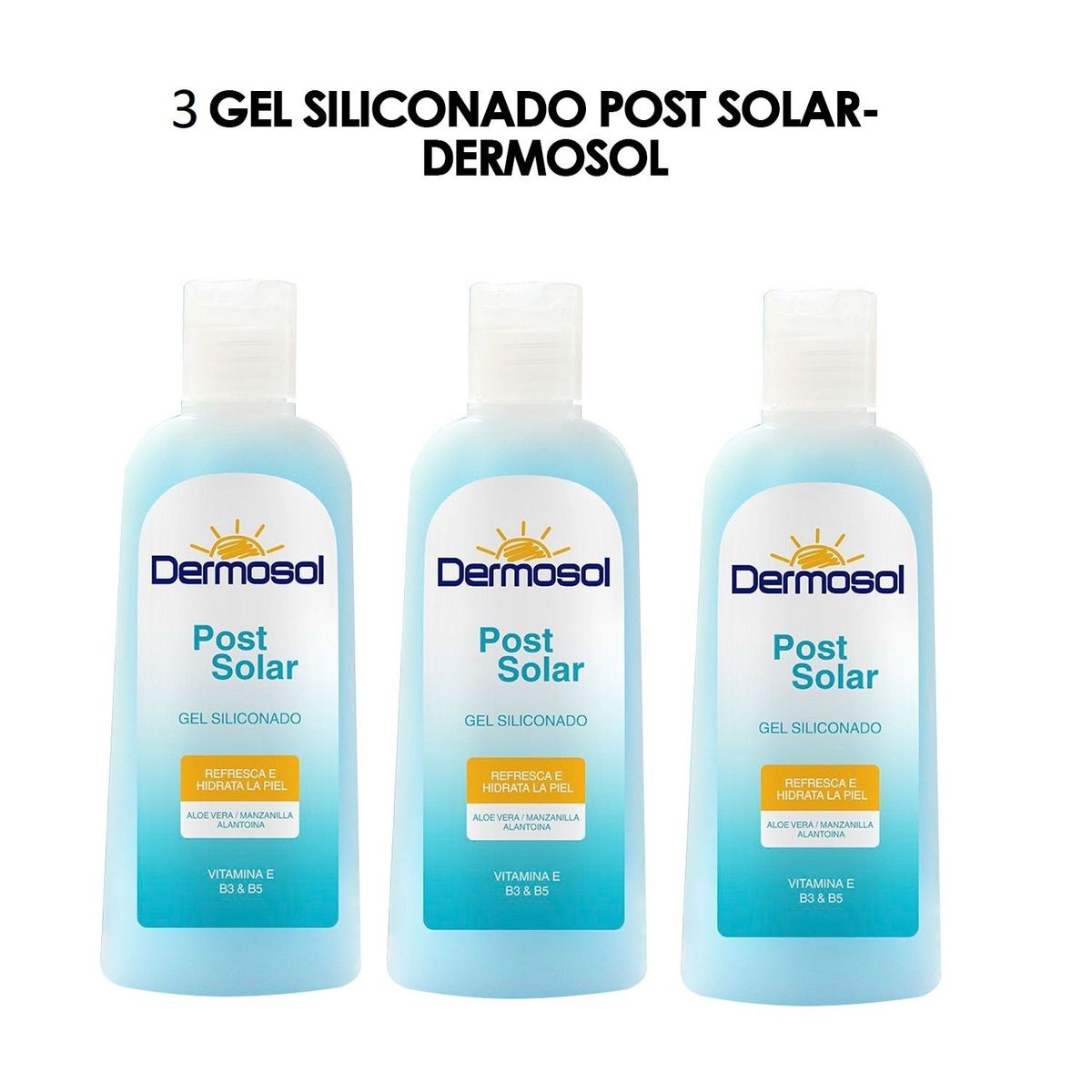 GENERICO - Gel Siliconado Post Solar Dermosol 240Gr 3 Unidades