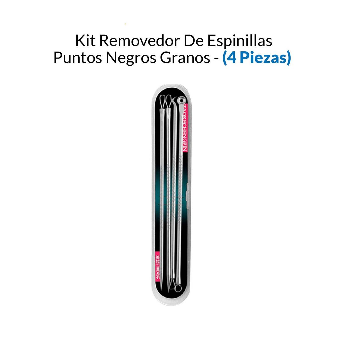 GENERICO - Kit Removedor De Espinillas Puntos Negros Granos 4 Piezas