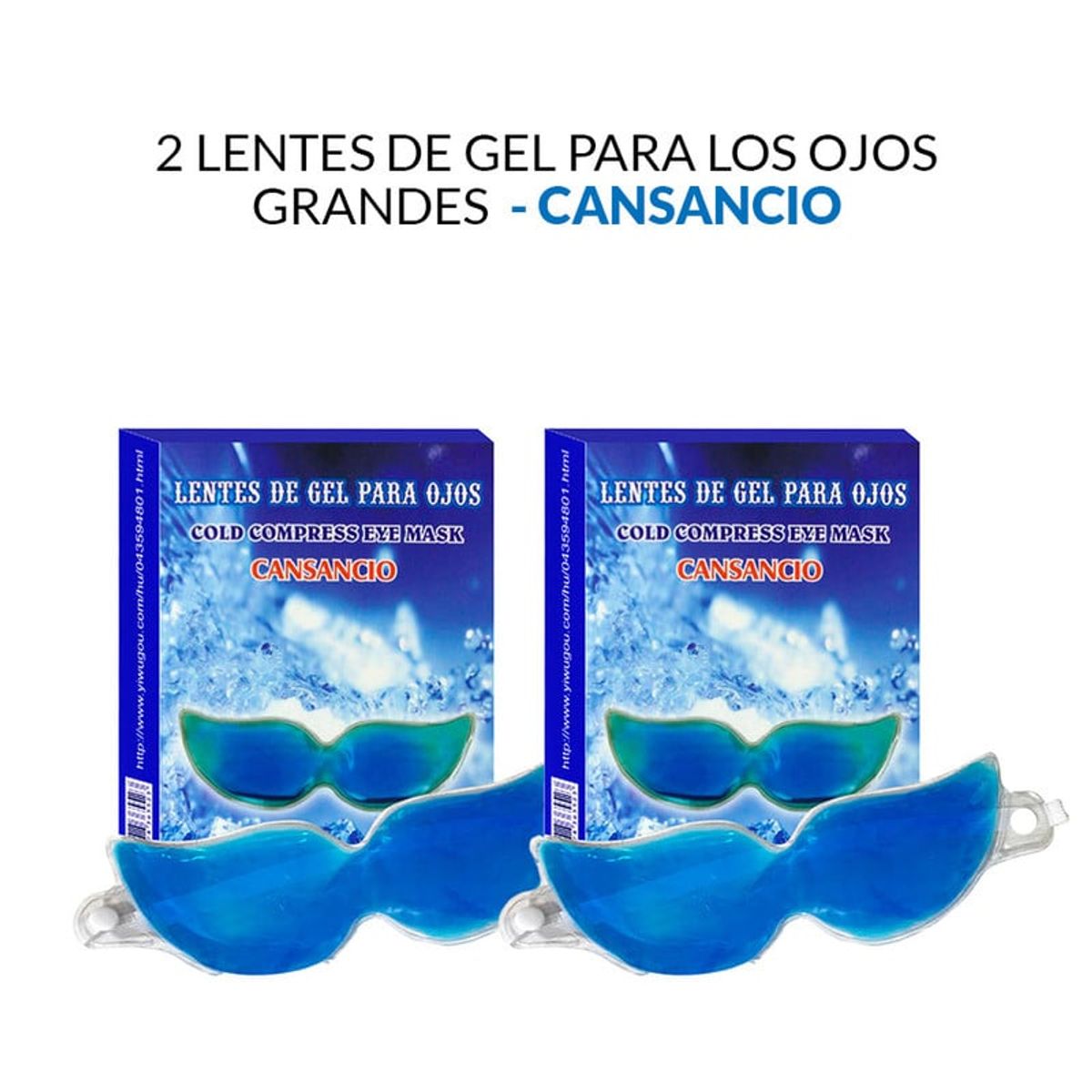 GENERICO - Lentes De Gel Para Los Ojos Grandes Cansancio 2 Unidades
