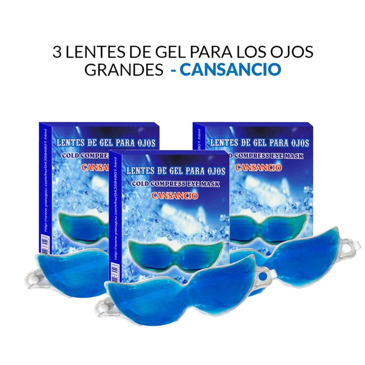 IMPORTADO MC - Lentes De Gel Para Los Ojos Grandes Cansancio 2 Unidades
