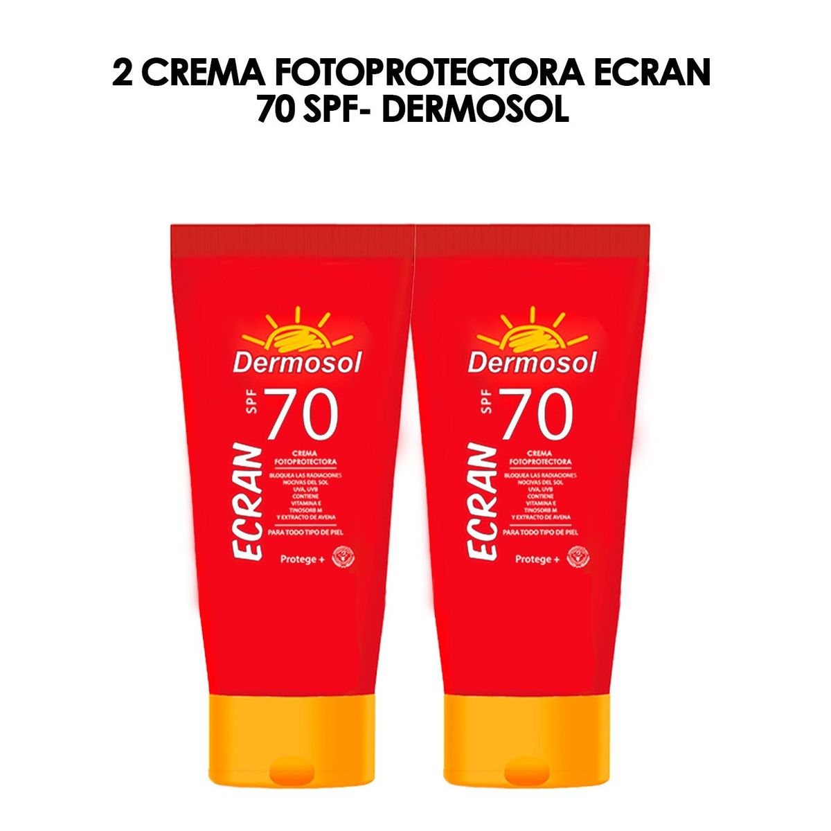 GENERICO - Crema Foto Protectora Ecran 70 Spf Dermosol 60Gr 2 Unidades