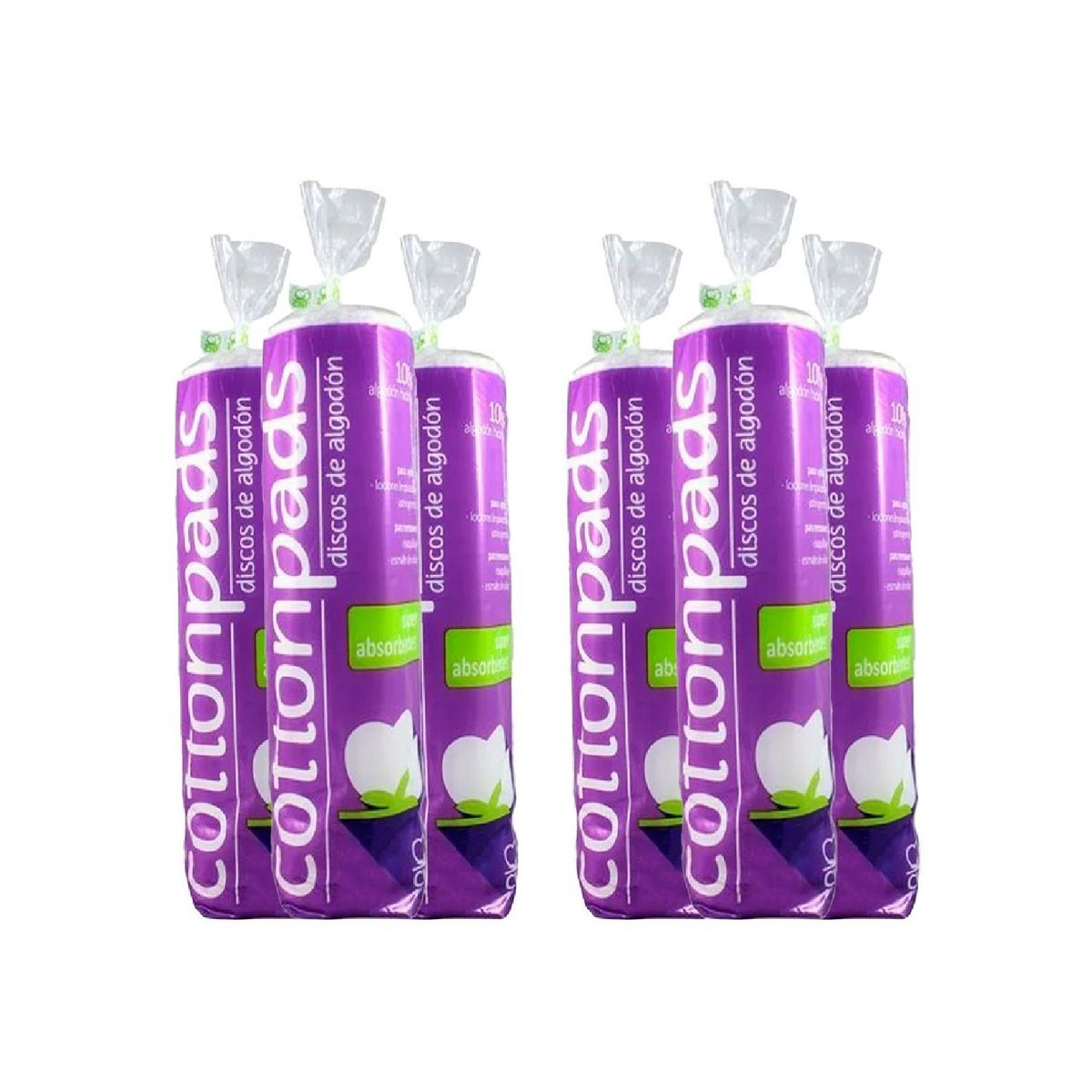 GENERICO - Discos De Algodón Cottonpads 120 Unid 6 Pack