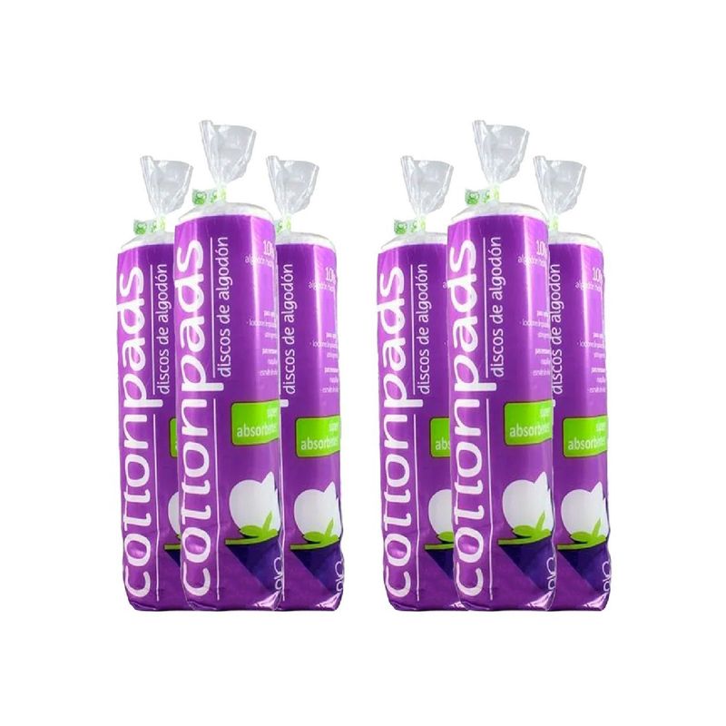 GENERICO - Discos De Algodón Cottonpads 120 Unid 6 Pack