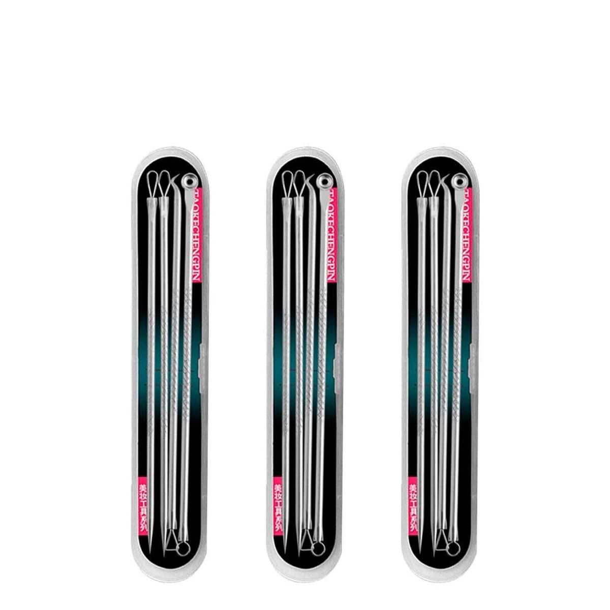 GENERICO - Kit Removedor De Espinillas Puntos Negros Granos 4 Piezas 3Pack