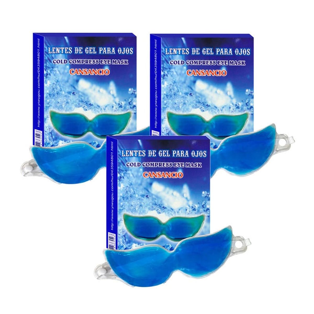 GENERICO - Lentes De Gel Para Los Ojos Grandes Cansancio 2 Unidades