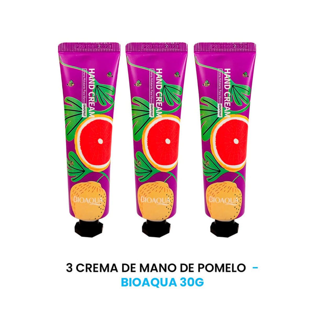 BIOAQUA - Crema De Mano De Pomelo Bioaqua 30Gr 3 Unidades