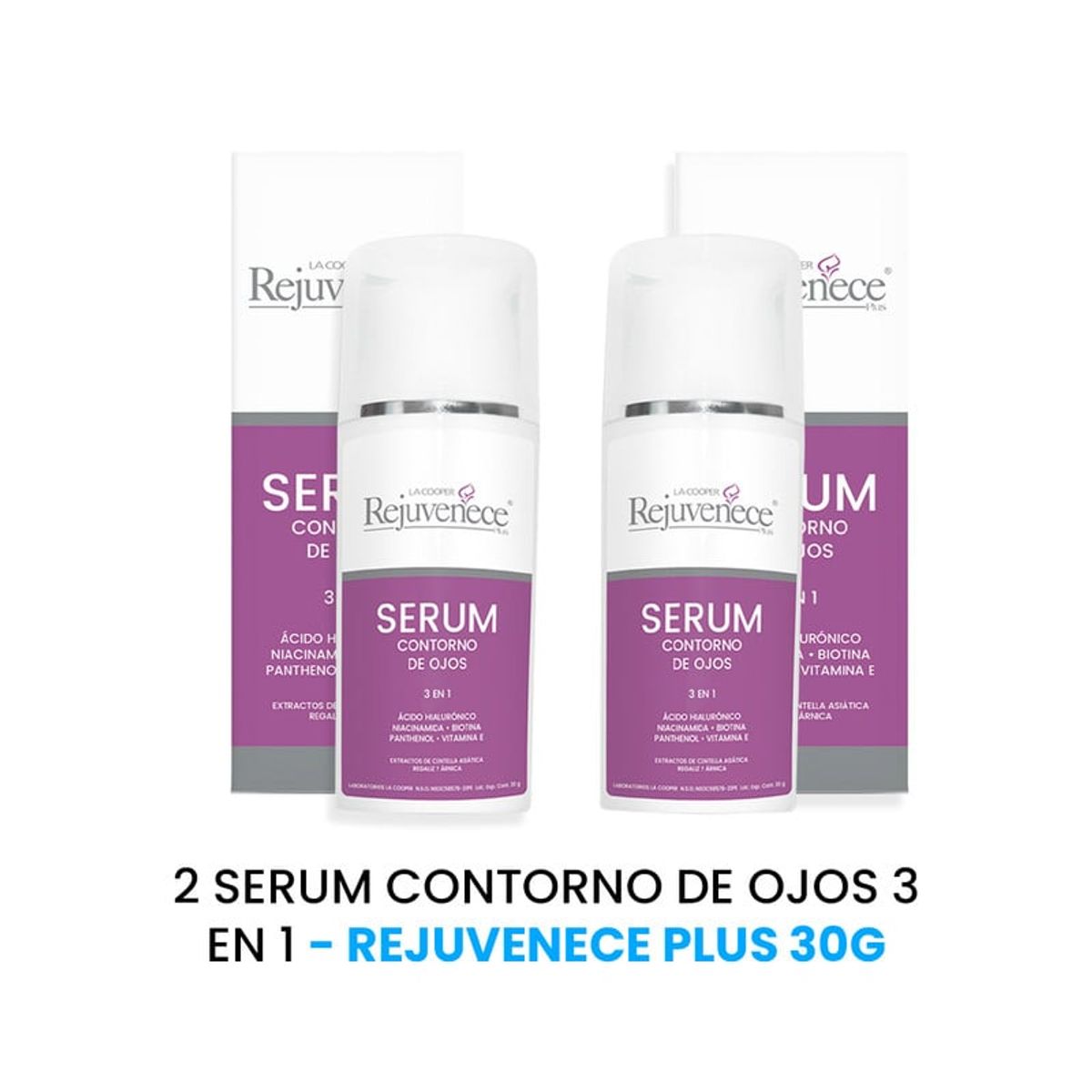 GENERICO - Serum Contorno De Ojos 3 en 1 Rejuvenece plus 30Gr 2 Unidades
