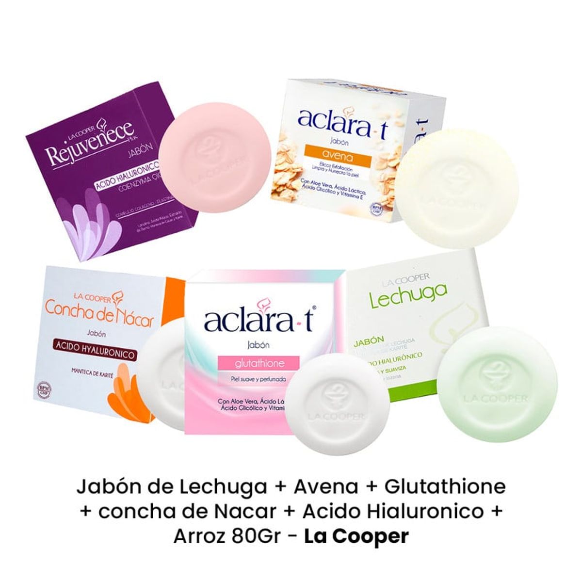 GENERICO - Pack Jabones Aclara-t + la cooper 80Gr