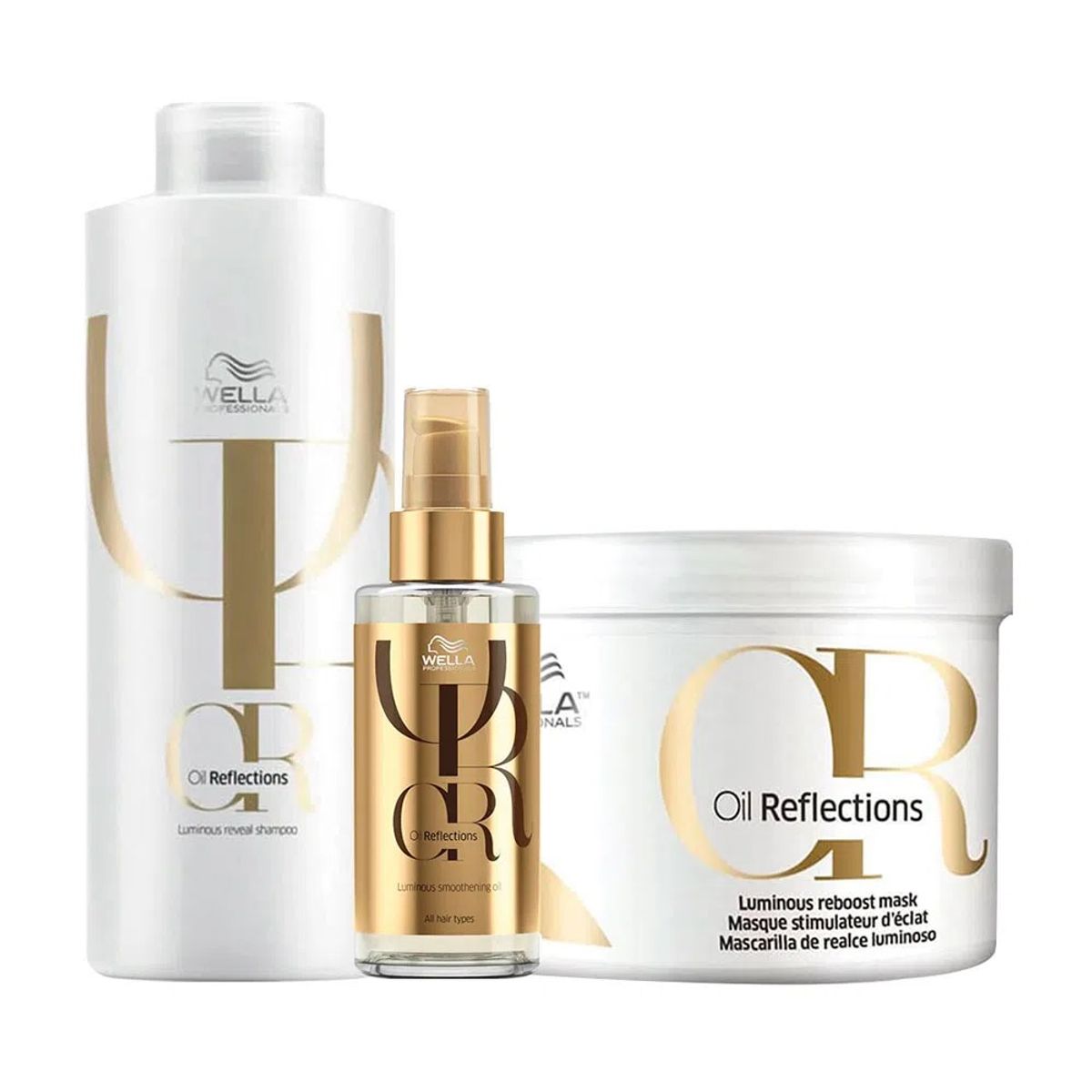 WELLA - WELLA OIL REFLECTIONS  Trío Shampoo 1L + Mask 500ml + Oil 100ml