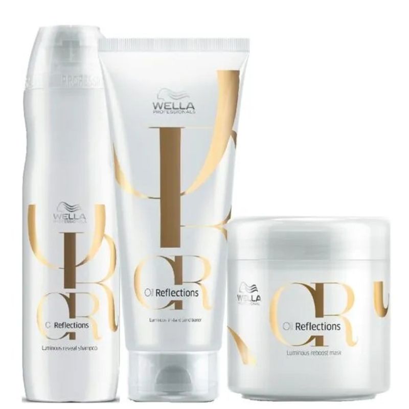 WELLA - WELLA OIL REFLECTIONS  Trío Shampoo 250 ml + Conditioner 200 ml + Mask 150 ml