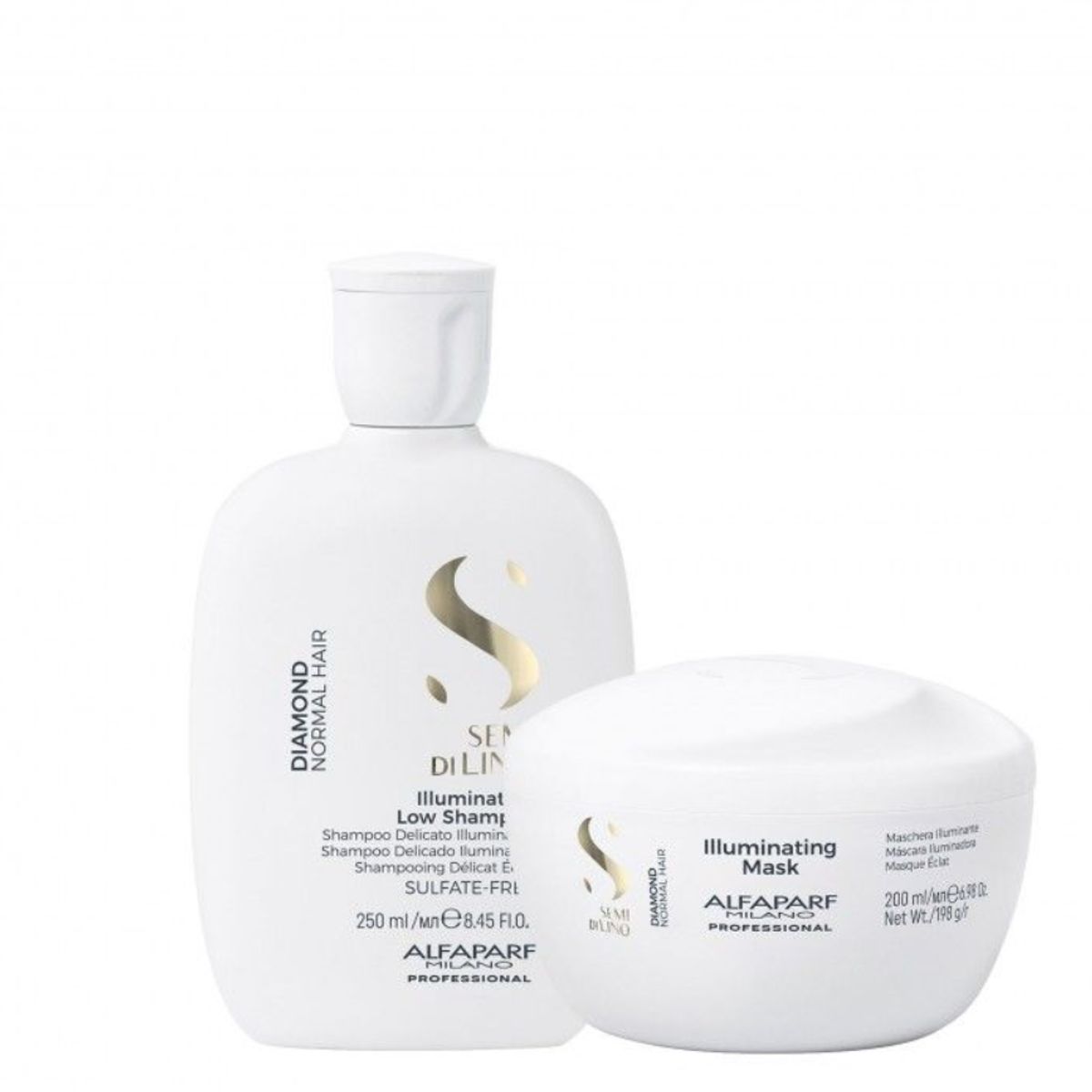 ALFAPARF MILANO - ALFAPARF SEMI DI LINO  Diamond Dúo Shampoo 250 ml + Mask 200 ml