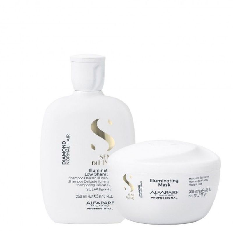 ALFAPARF MILANO - ALFAPARF SEMI DI LINO  Diamond Dúo Shampoo 250 ml + Mask 200 ml