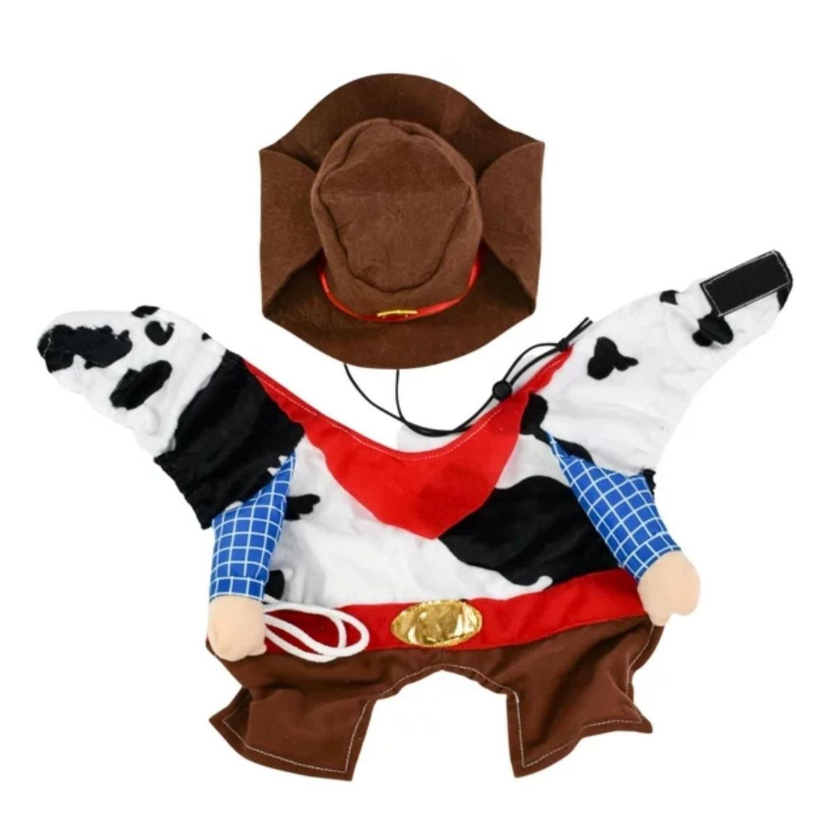 GENERICO - Disfraz para Mascota CowBoy - Azul - S